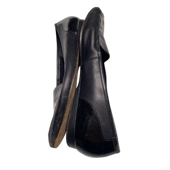 Enzo Angiolini Black Leather Square Toe Loafers Flats Size 9.5M Office Business - Picture 3 of 9